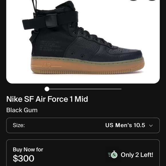 2017 SF Air Force 1 Mid 'Black Gum' - Picture 7 of 7